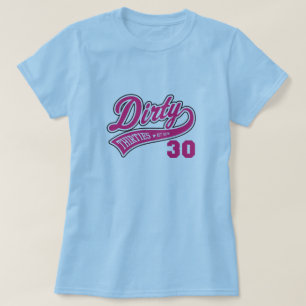 T-shirt Logotipo cor-de-rosa dos anos 30 sujos