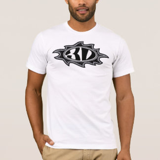 T-shirt logotipo da chama 3d