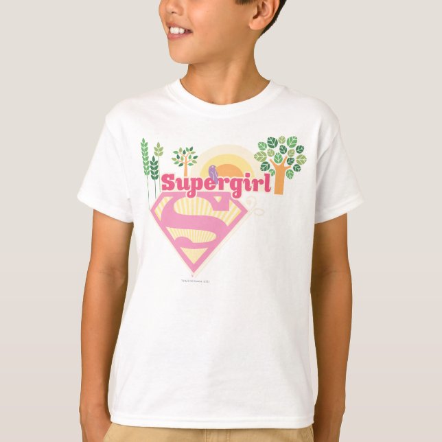 T-shirt Logotipo da Supergirl Nature (Frente)