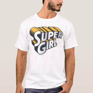 T-shirt Logotipo da Supergirl Silver e Orange