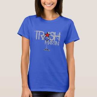 T-shirt Logotipo das damas TRASH Martini Boné Capa Raglan
