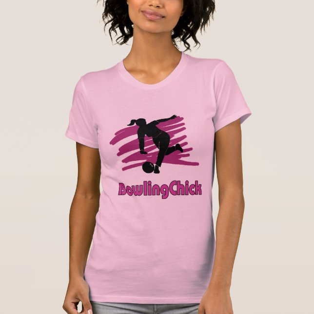 T-shirt Logotipo de BowlingChick (Frente)