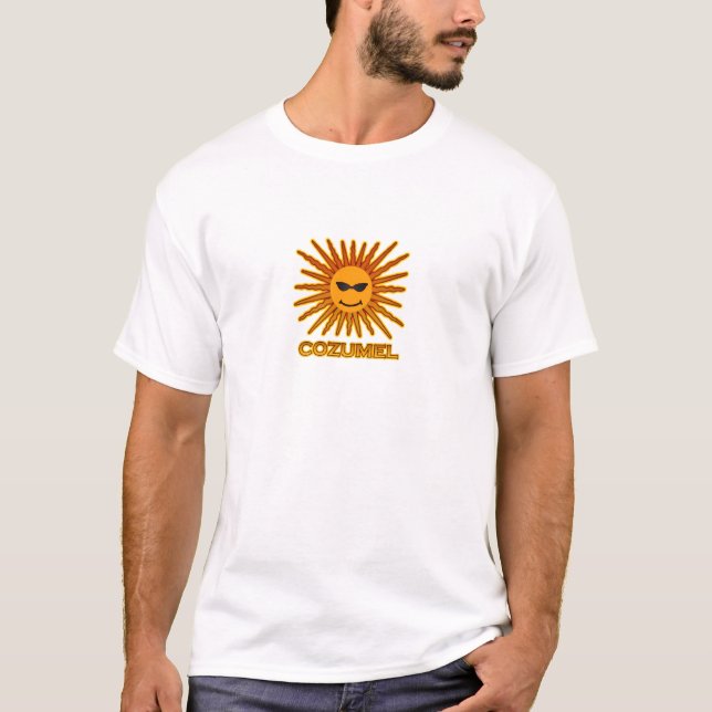 T-shirt Logotipo de Cozumel México Sun (Frente)