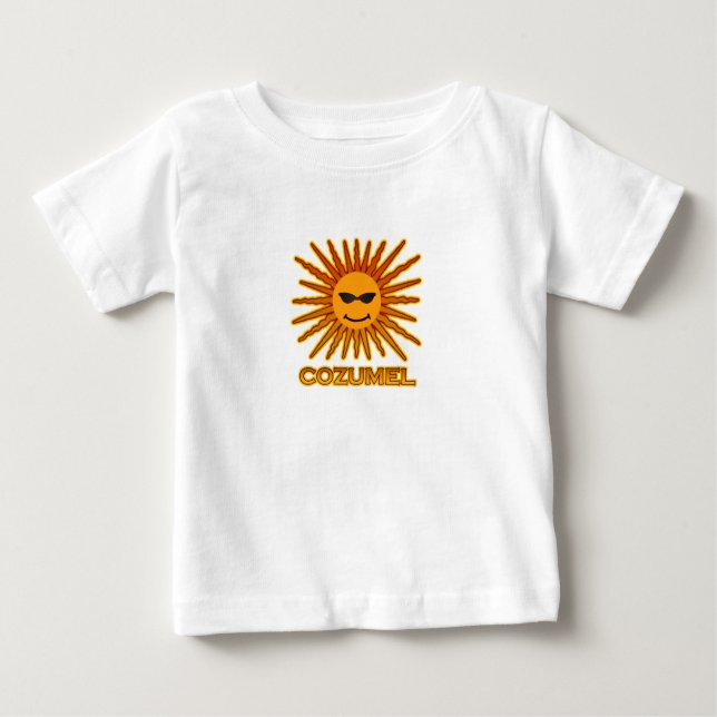 T-shirt Logotipo de Cozumel México Sun (Frente)