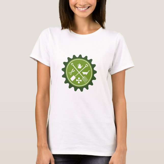 T-shirt Logotipo de jardinagem (Frente)