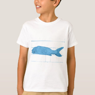 T-shirt logótipo de peixe azul