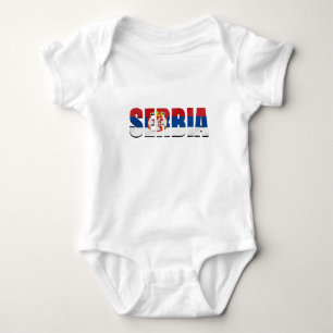 T-shirt Logotipo de Srbija da bandeira do logotipo de