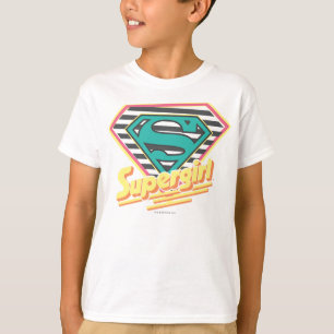 T-shirt Logotipo de Supergirl Striped