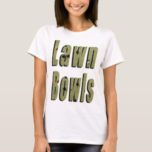 T-shirt Logotipo Dimensionado do Lawn Bowls