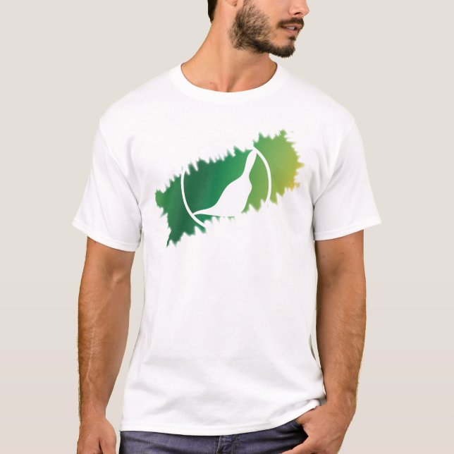 T-shirt logotipo do branco do scribble (Frente)