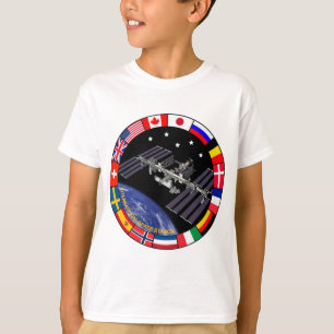 T-shirt Logotipo do composto dos membros do ISS