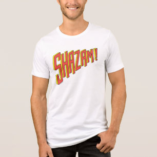 T-shirt Logotipo do Shazam Vermelho/Amarelo