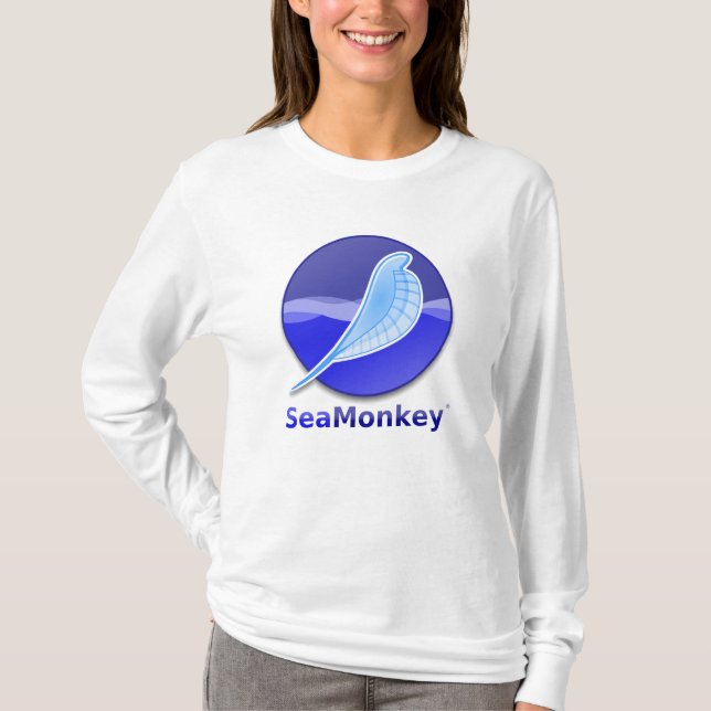 T-shirt Logotipo do texto de SeaMonkey (Frente)