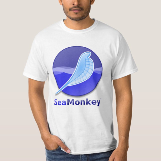 T-shirt Logotipo do texto de SeaMonkey (Frente)