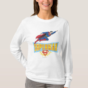 T-shirt Logotipo e voo do Super-Homem