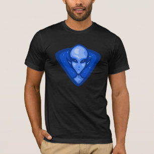 T-shirt Logotipo estrangeiro azul