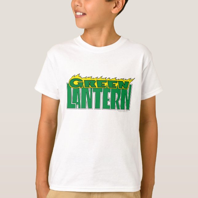 T-shirt Logotipo Lanterna Verde - Chamas Amarelas (Frente)