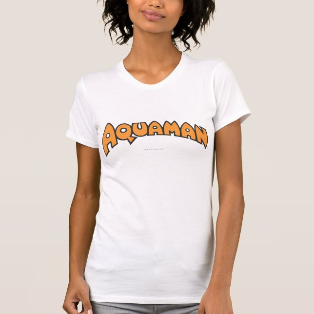 T-shirt Logotipo Laranja Aquaman (Frente)