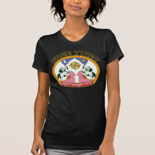T-shirt Logotipo livre da bandeira de Tibet