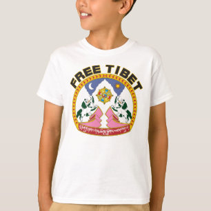 T-shirt Logotipo livre da bandeira de Tibet