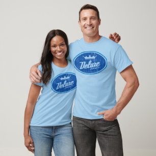 T-shirt Logotipo oval de luxe (vintage azul/branco)