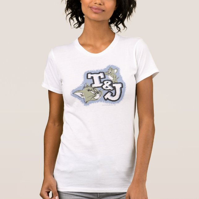 T-shirt Logotipo Tom e Jerry T&J (Frente)