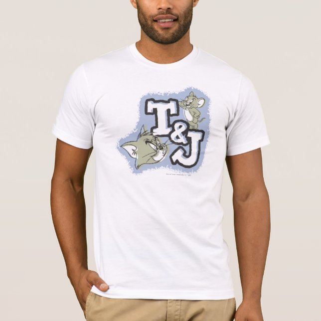 T-shirt Logotipo Tom e Jerry T&J (Frente)