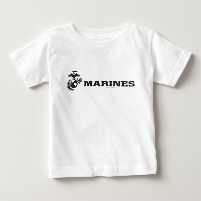 T-shirt Logotipo USMC - Preto (Frente)
