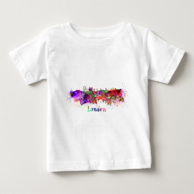 T-shirt London skyline in watercolor (Frente)