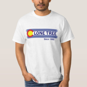 T-shirt Lone Tree Colorado Valor de bandeira local