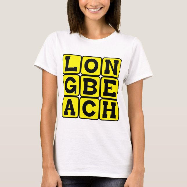 T-shirt Long Beach, Califórnia Estados Unidos (Frente)