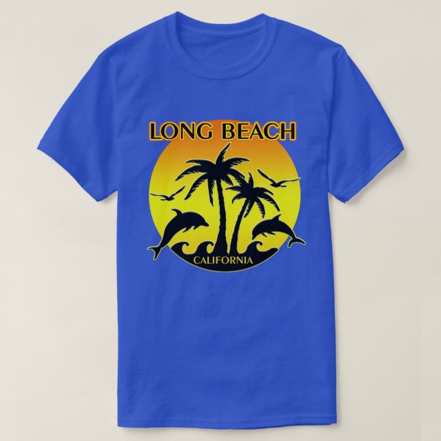 T-shirt Long Beach, golfinhos do Ca (Frente do Design)
