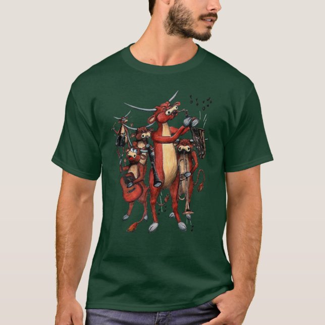 T-shirt longhorn MOO-SIC (Frente)