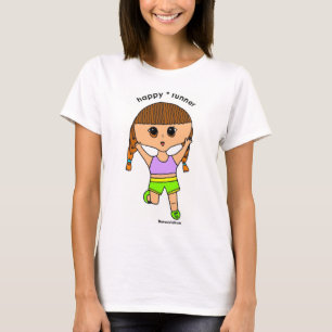 T-shirt longo #1 da luva das mulheres felizes do