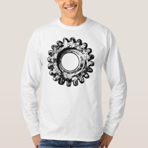 T-shirt longo básico da Capa dos homens da