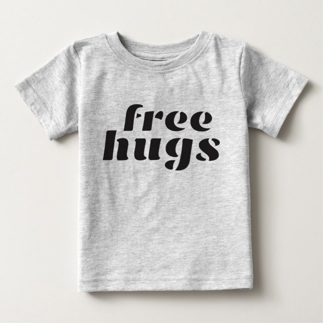 T-shirt longo da Capa da criança livre dos abraços (Frente)