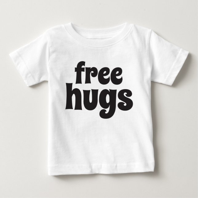 T-shirt longo da Capa da criança livre dos abraços (Frente)