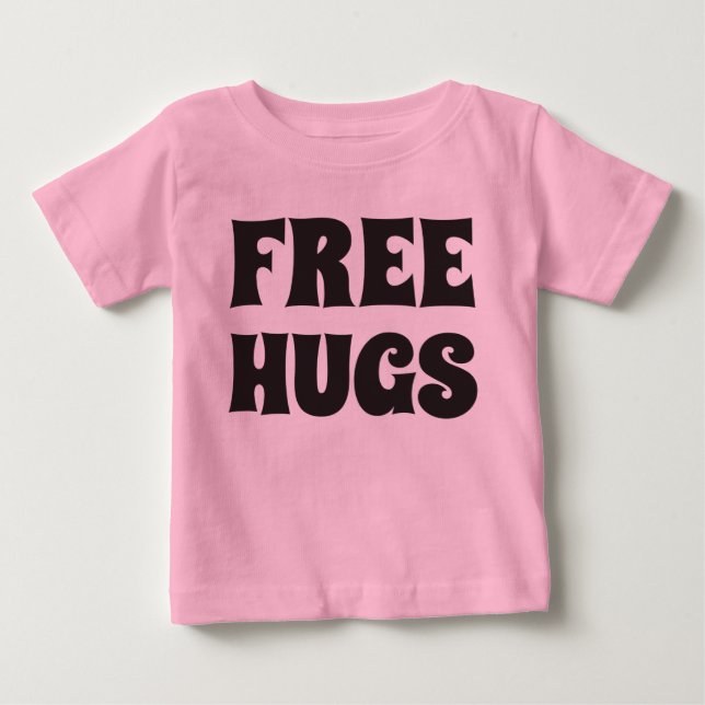 T-shirt longo da Capa da criança livre dos abraços (Frente)