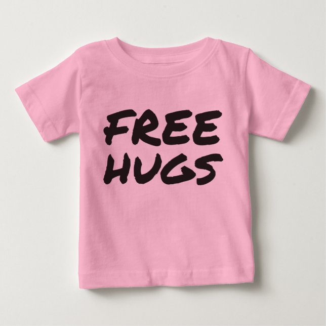 T-shirt longo da Capa da criança livre dos abraços (Frente)