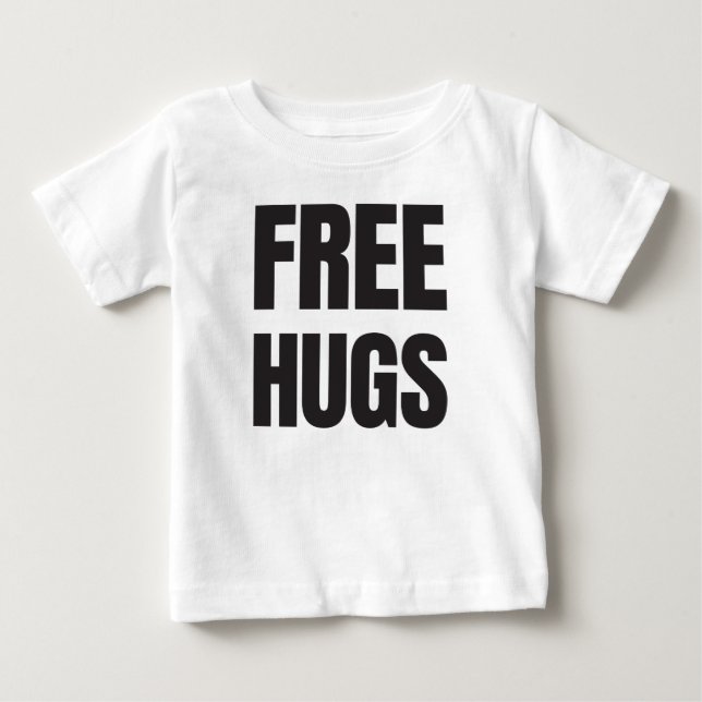 T-shirt longo da Capa da criança livre dos abraços (Frente)