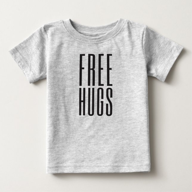 T-shirt longo da Capa da criança livre dos abraços (Frente)