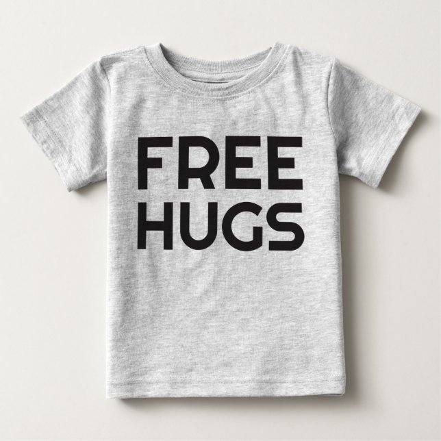 T-shirt longo da Capa da criança livre dos abraços (Frente)