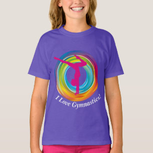 T-shirt longo da Capa da ginástica