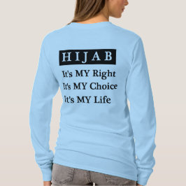 T-shirt longo da Capa da vida de Hijab (verde