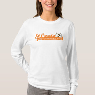 T-shirt longo da Capa das mulheres da rusga de