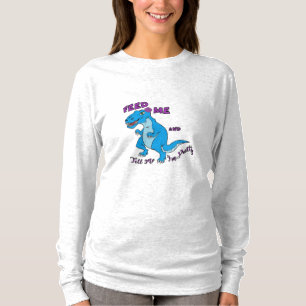T-shirt longo da Capa das mulheres - T-Rex