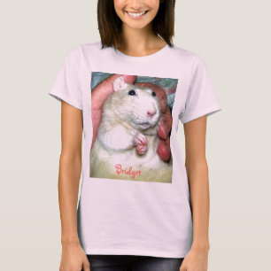 T-shirt longo da Capa de Bridget do rato do animal