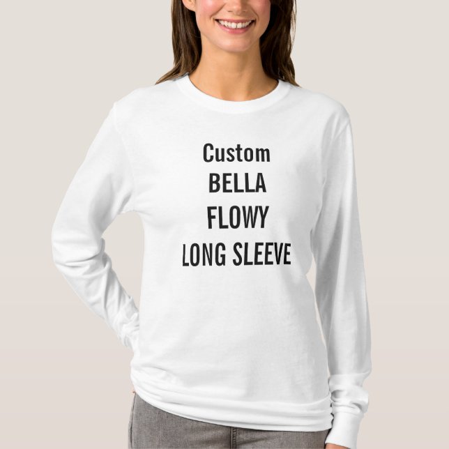 T-shirt longo da Capa do Bella Flowy das mulheres (Frente)