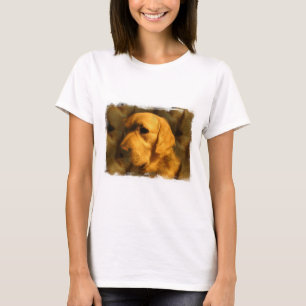 T-shirt longo da Capa do cão do golden retriever