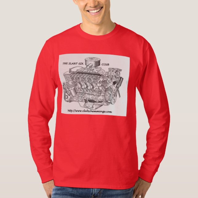 T-SHIRT LONGO DA CAPA DO CLUBE DE SLANT-SIX (Frente)